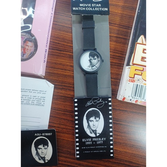 Vintage Elvis Presley Memorabilia (2)Watches Koozie Cards Magazines - Picture 12 of 16